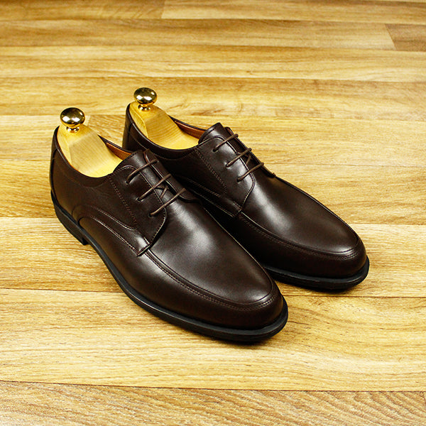 662 CHAUSSURE EN CUIR MARRON FONCÉ