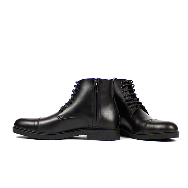 663 BOTTINE EN CUIR NOIR