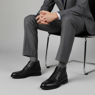 040 BOTTINE EN CUIR NOIR