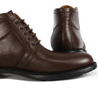 041 BOTTINE EN CUIR MARRON