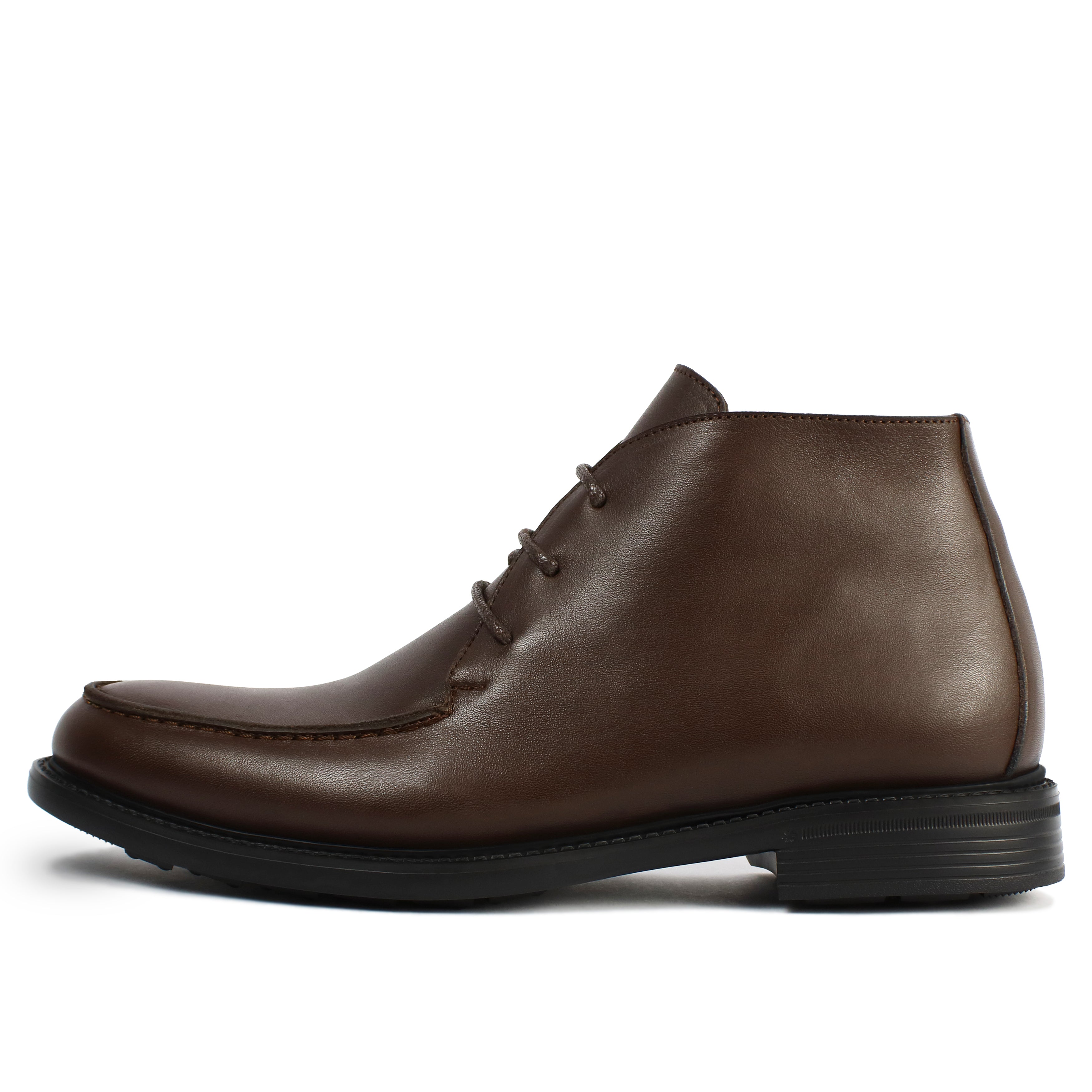 042 BOTTINE EN CUIR MARRON