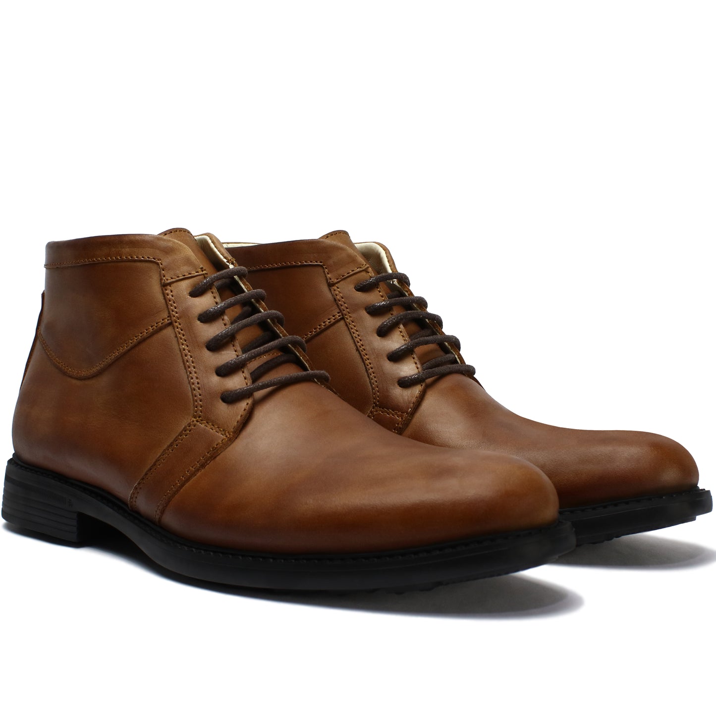 041 BOTTINE EN CUIR CAMEL