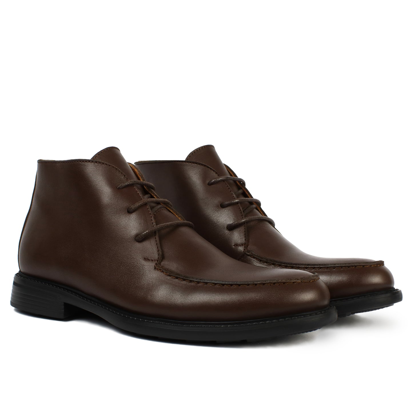 042 BOTTINE EN CUIR MARRON