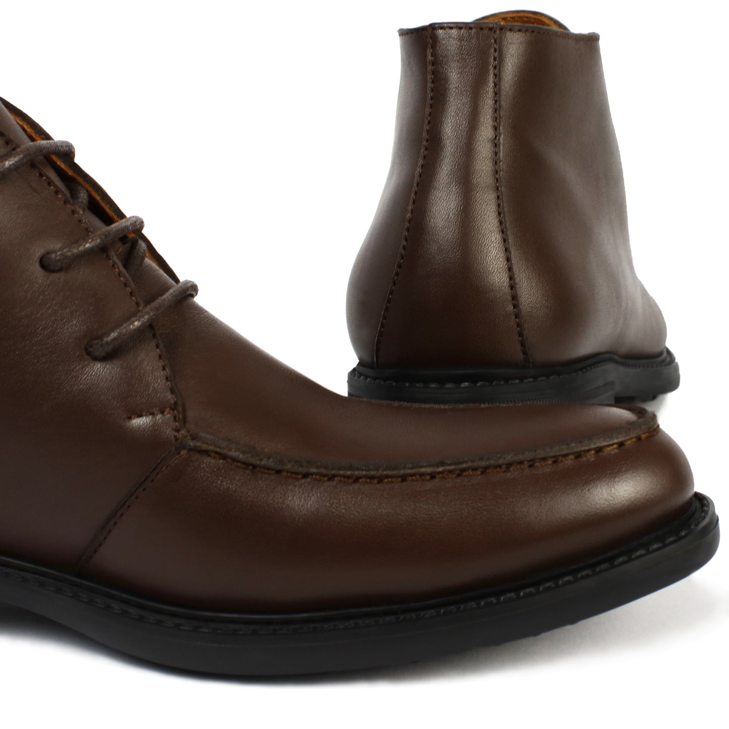 042 BOTTINE EN CUIR MARRON