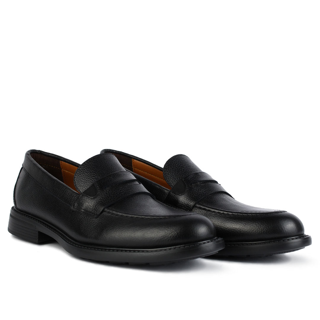 T05 MOCASSIN EN CUIR NOIR