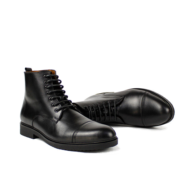 663 BOTTINE EN CUIR NOIR