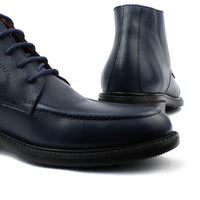 040 BOTTINE EN CUIR BLEU