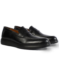 B 05 MOCASSIN EN CUIR NOIR