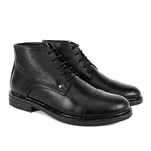 N01 BOTTINE EN CUIR NOIR