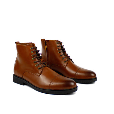 663 BOTTINE EN CUIR CAJOU