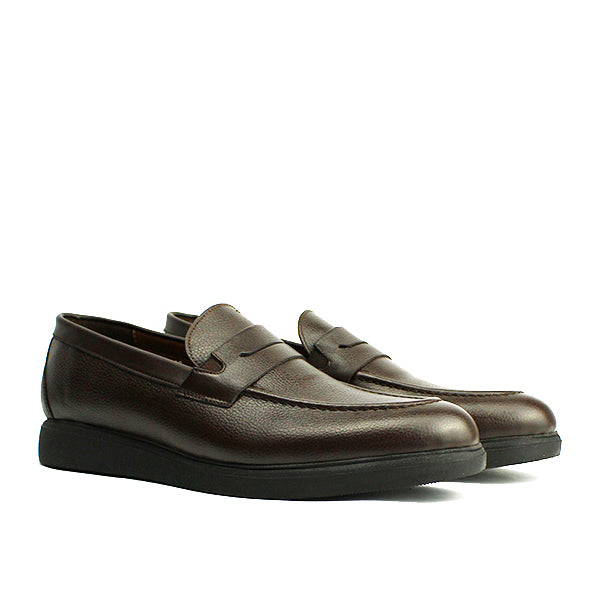 05 MOCASSIN EN CUIR MARRON