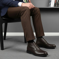 040 BOTTINE EN CUIR MARRON