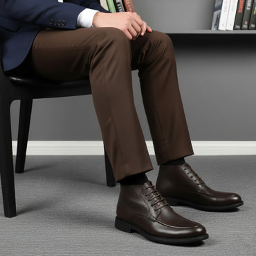 040 BOTTINE EN CUIR MARRON