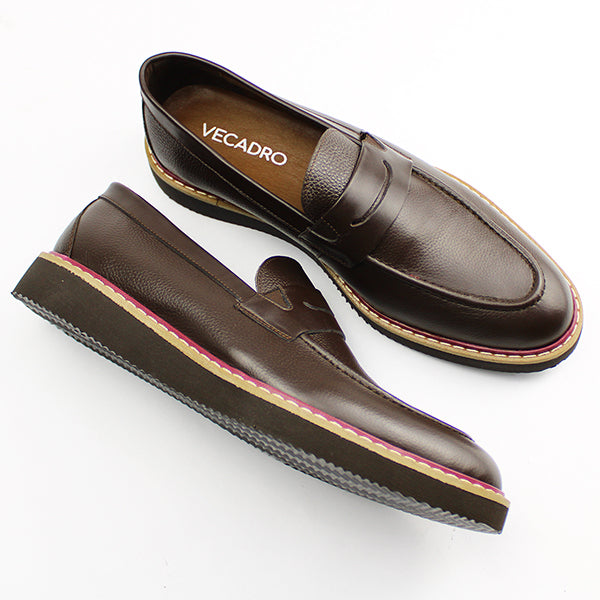 03 MOCASSIN EN CUIR MARRON