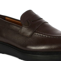 B 05 MOCASSIN EN CUIR MARRON