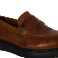 B 05 MOCASSIN EN CUIR CAMEL